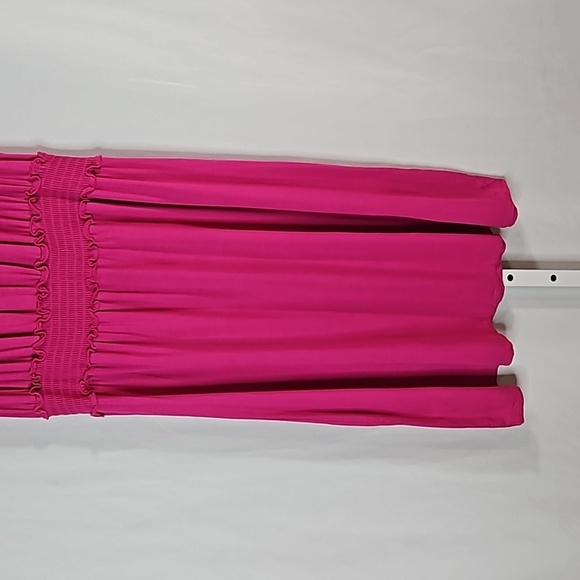 New Direction Fuschia Ruffle Trim Dress Size 14 - Picture 4 of 7